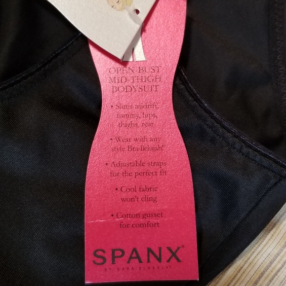 Spanx NWT Black Open Bust Suit with Adjustable Straps Size 2X - Picture 6 of 9